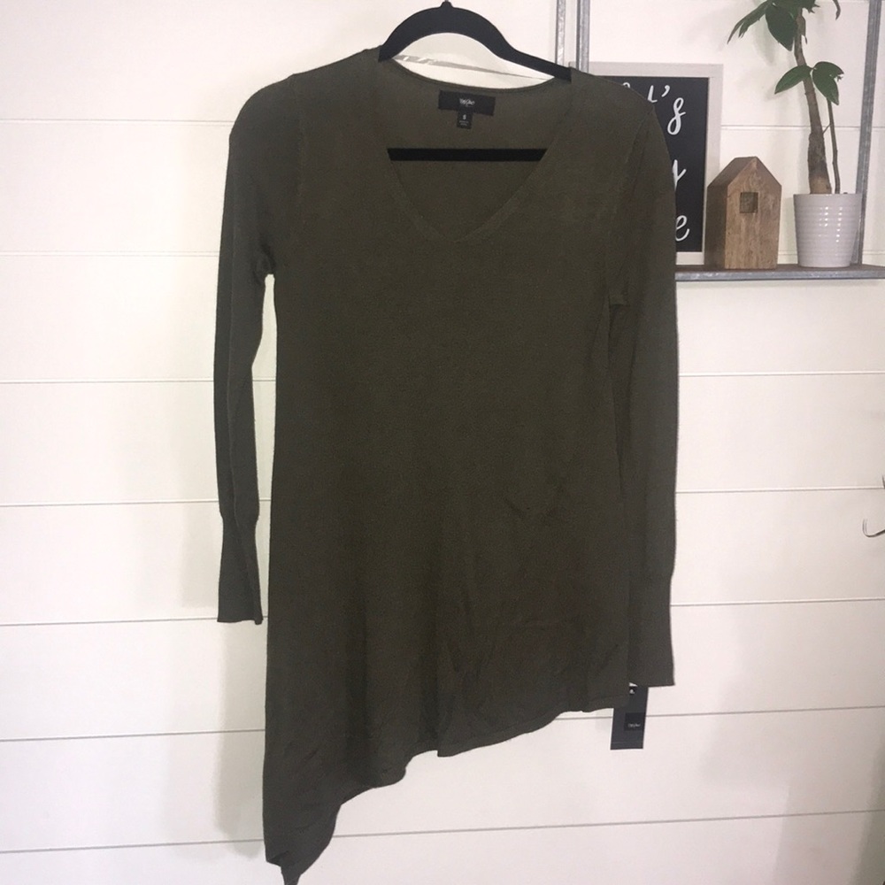 NWT - Mossimo Olive long sleeve sweater top- Small